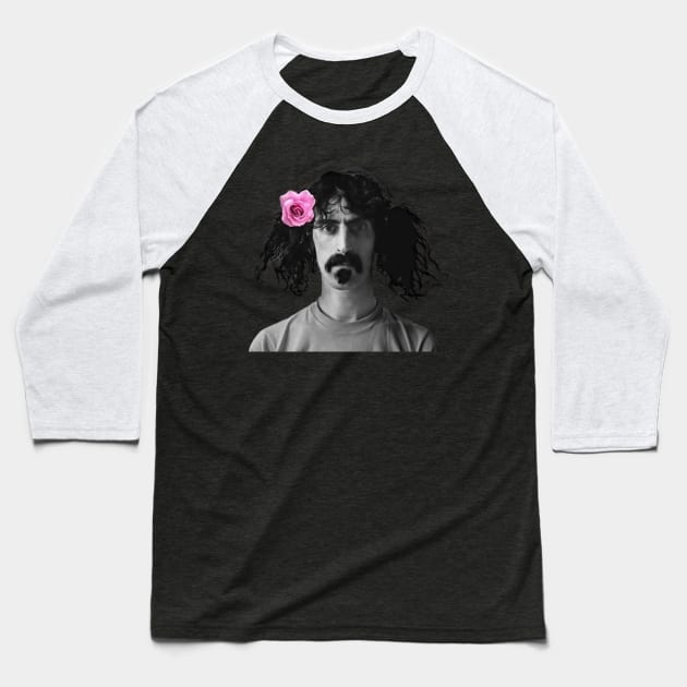 zappa... pink flower Baseball T-Shirt by CatyMoon